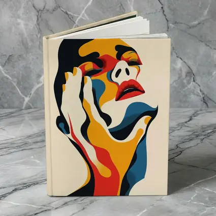 Abstract Woman Face Bold Color Art