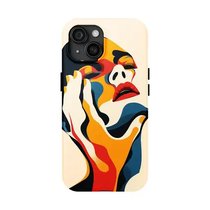 Abstract Woman Face Bold Color Art