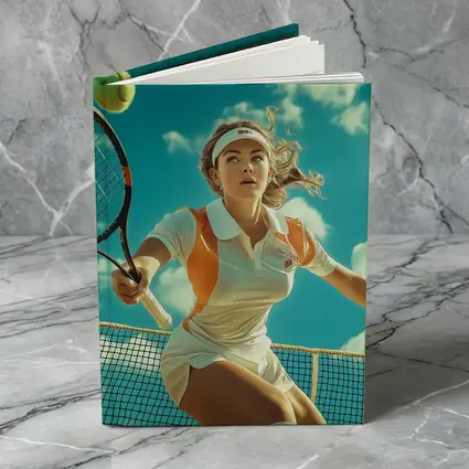 Tennis Player Woman Sky Blue Background