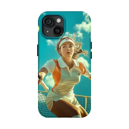 Tennis Player Woman Sky Blue Background