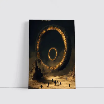 Ancient Stone Ring Desert Sci Fi Art