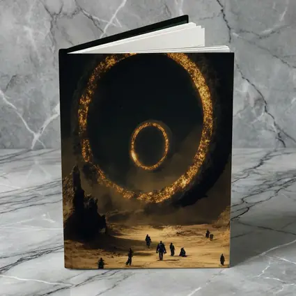 Ancient Stone Ring Desert Sci Fi Art