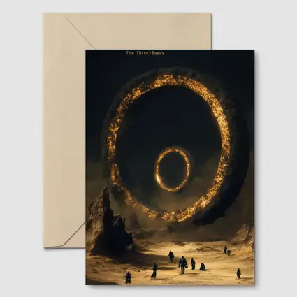 Ancient Stone Ring Desert Sci Fi Art