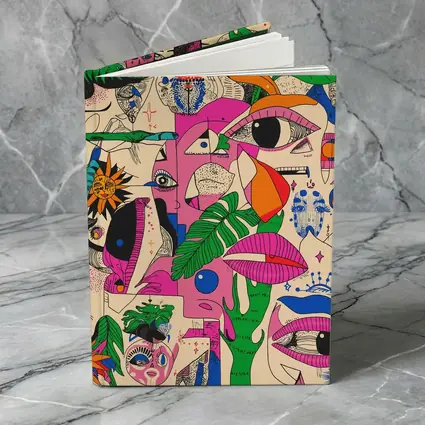 Surreal Psychedelic Faces Plants Abstract Pop Art