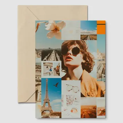 Paris Eiffel Tower Fashion Collage Aesthetic