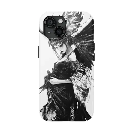 Dark Gothic Woman Black Feathers Fantasy Art