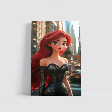 Red Hair Anime Girl City Street