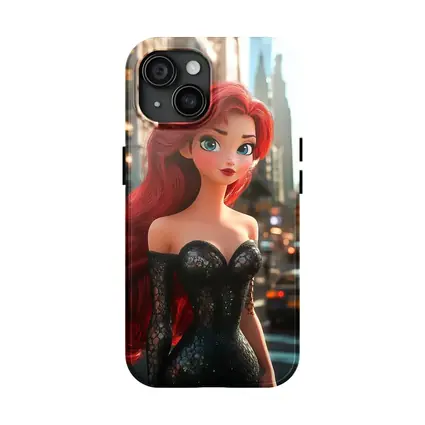 Red Hair Anime Girl City Street