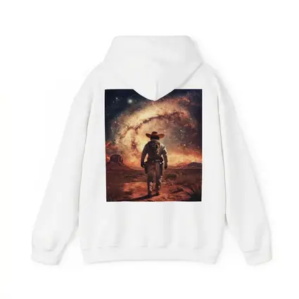 Space Cowboy Walking Through Desert Galaxy