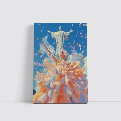 Rio Carnival Dancer Christ Redeemer Confetti