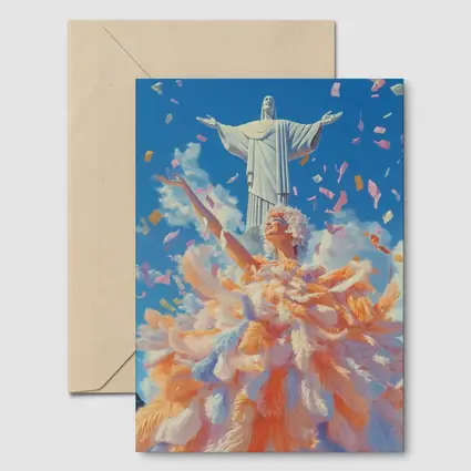 Rio Carnival Dancer Christ Redeemer Confetti