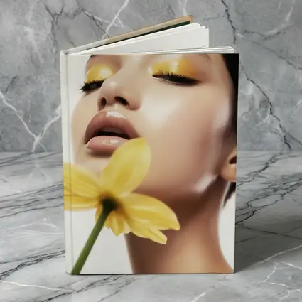 Woman Yellow Eye Makeup Flower Beauty
