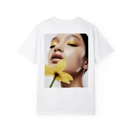 Woman Yellow Eye Makeup Flower Beauty