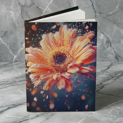 Exploding Gerbera Daisy Orange Bokeh Background