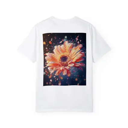 Exploding Gerbera Daisy Orange Bokeh Background