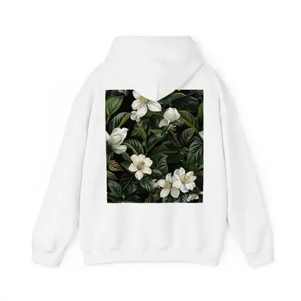White Magnolia Flowers Dark Green Botanical