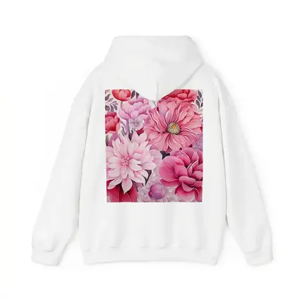 Pink Peonies Dahlias Floral Watercolor Art