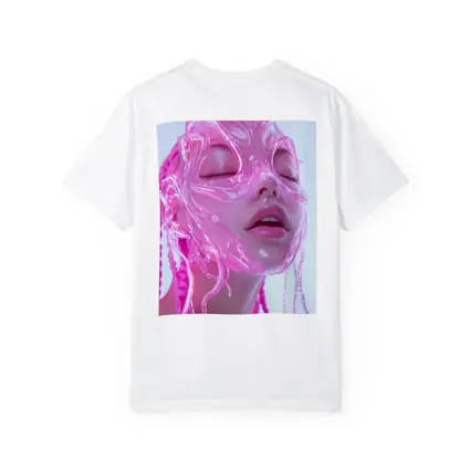 Pink Futuristic Transparent Face Mask Woman