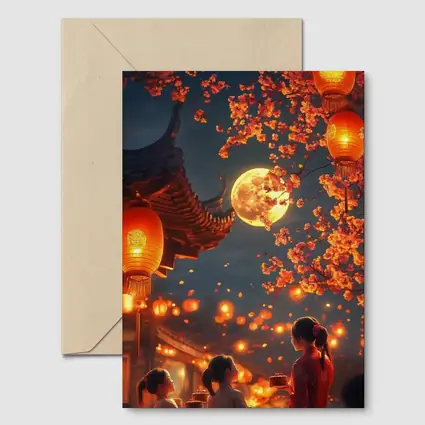 Chinese Lantern Festival Full Moon Night