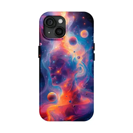 Cosmic Human Figure Swirling Nebula Space Art