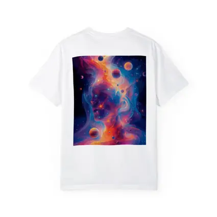 Cosmic Human Figure Swirling Nebula Space Art