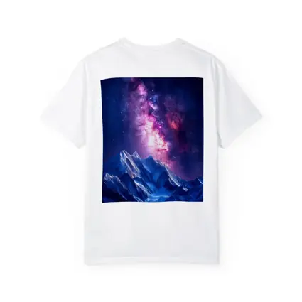 Milky Way Galaxy Over Snowy Mountain Night