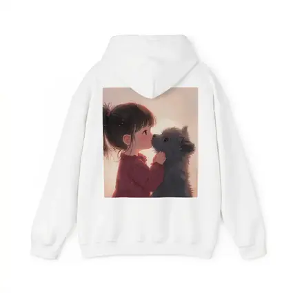 Little Girl and Puppy Anime Art