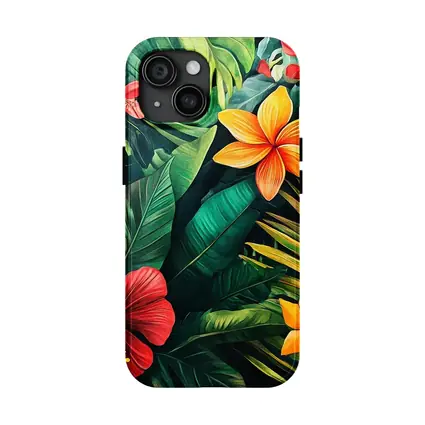 Tropical Hibiscus Plumeria Flowers Lush Jungle