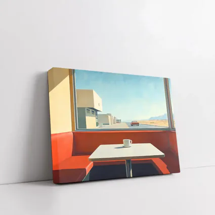 Desert Diner Booth Coffee Retro Painting