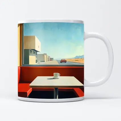 Desert Diner Booth Coffee Retro Painting