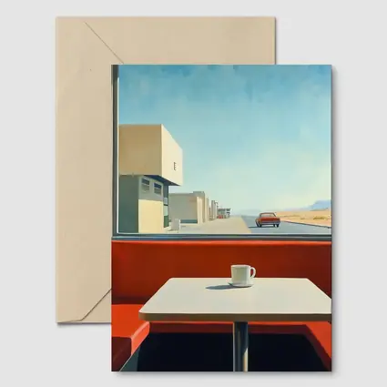 Desert Diner Booth Coffee Retro Painting