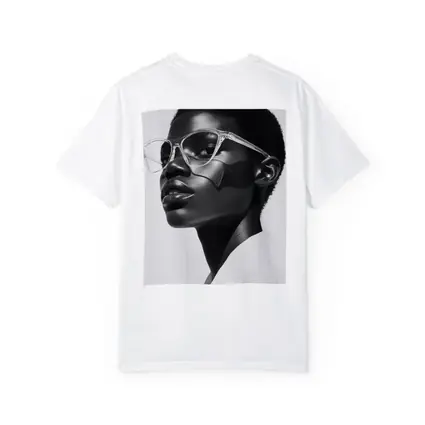 Black and White Woman Portrait Clear Glasses