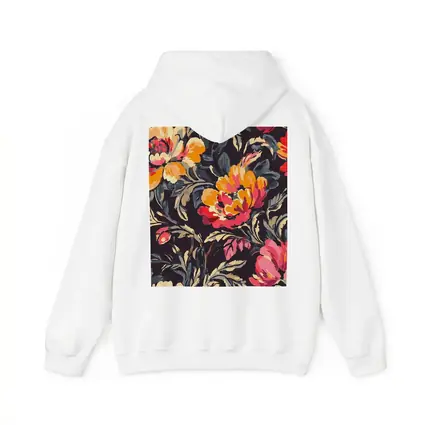 Bold Peony Floral Pattern Dark Background