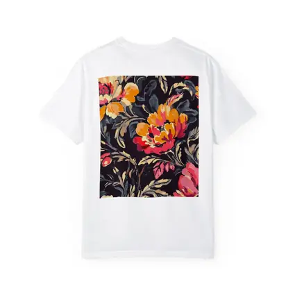 Bold Peony Floral Pattern Dark Background