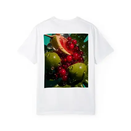 Grapefruit Cranberries Green Apples Teal Background