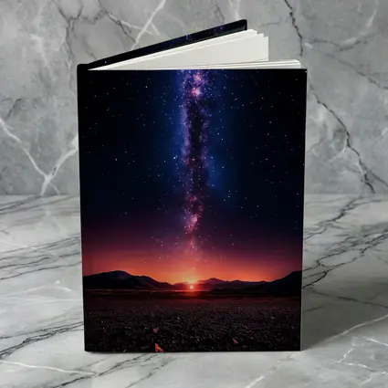 Milky Way Galaxy Over Desert Night Landscape