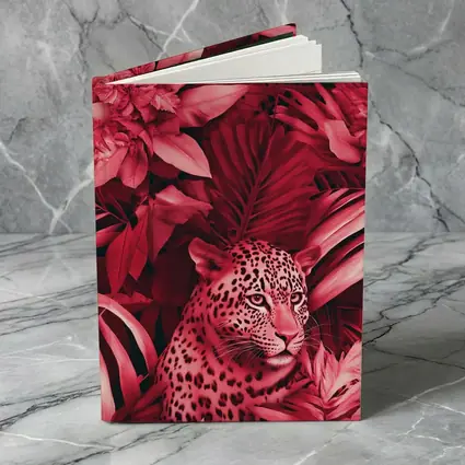 Leopard Hidden In Pink Tropical Jungle