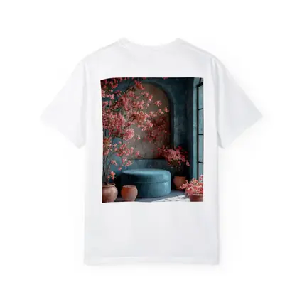 Pink Blossoms Teal Room Cozy Interior