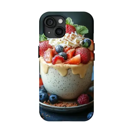 Berry Dessert Cup With Caramel Drizzle