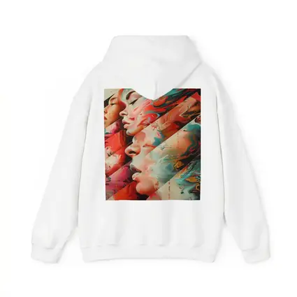 Abstract Women Faces Fluid Paint Art