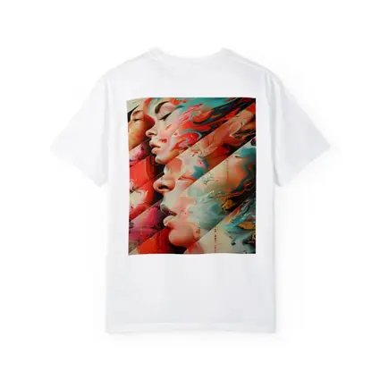 Abstract Women Faces Fluid Paint Art