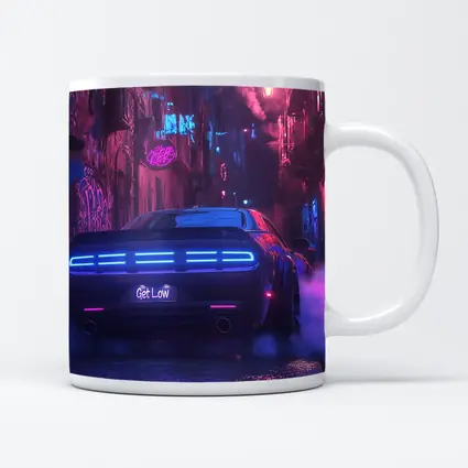 Dodge Challenger Neon Alley Night Scene