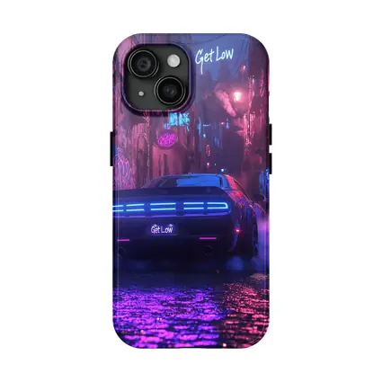 Dodge Challenger Neon Alley Night Scene