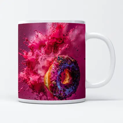 Purple Glazed Donut Pink Powder Explosion