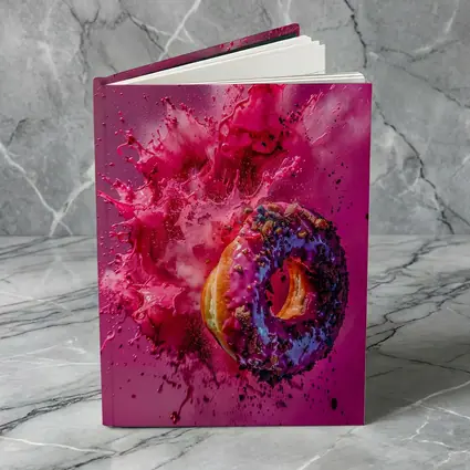 Purple Glazed Donut Pink Powder Explosion