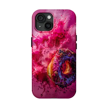 Purple Glazed Donut Pink Powder Explosion