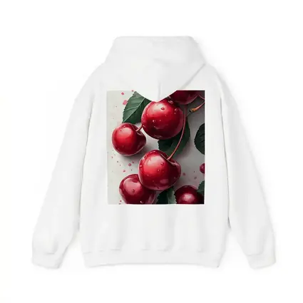 Red Cherries Watercolor Art White Background