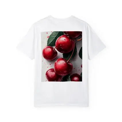 Red Cherries Watercolor Art White Background