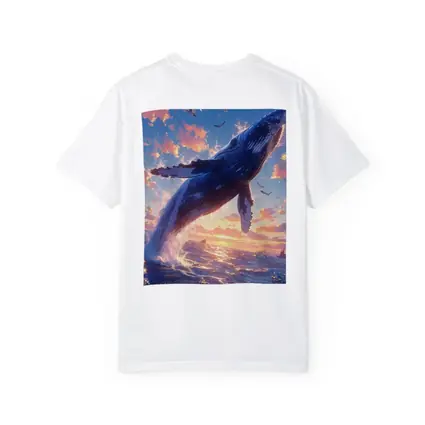 Humpback Whale Leaping Sunset Ocean Sky