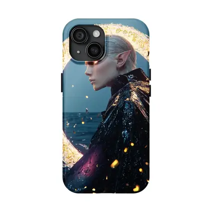 Elf Warrior Glowing Portal Ocean Fantasy